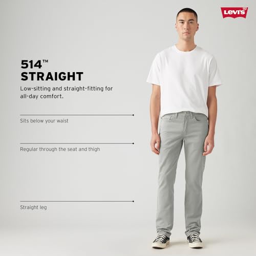 Levi's Men's 514 Straight Fit Cut Jeans (Also Available in Big & Tall), Castilleja White-Advanced Stretch, 28W x 30L