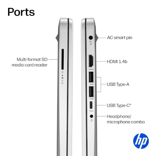 HP 2027 Everyday Laptop, Intel CPU, 128GB Storage, Copilot AI, Office 365 | 1TB Cloud Storage, Windows 11, Fast Charge, WiFi 6, Long Battery Life, Lightweight & Portable, Study & Work, Modern Silver