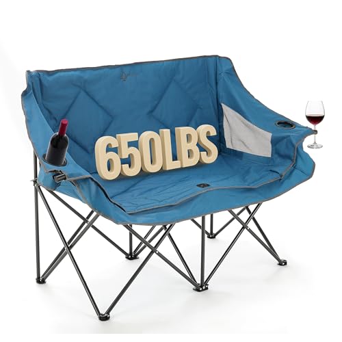 ARROWHEAD OUTDOOR Portable Folding Double Duo Camping Chair Loveseat