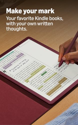 Amazon Kindle Scribe Colorsoft 64GB (newest model) — 11” paper-like color display — Write in notebooks, docs, and books. Read in any light. Pen included - Fig