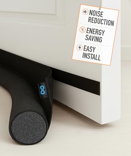 Everlasting Comfort 1-Sided Door Draft Stopper for Bottom of Door - Fixed 36" Fit, Helps Block Drafts, Light, Dust & Noise