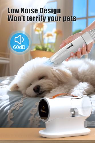 FIXR 12000Pa Powerful Pet Hair Vacuum for Shedding - 2L Dust Cup, Low Noise, 3 Suction Levels, 5 Grooming Tools