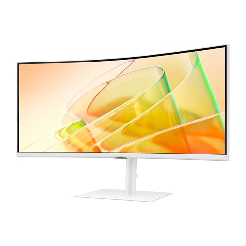 Samsung 34” ViewFinity (S65TC) Series Ultra-WQHD 1000R Curved Computer Monitor, HDR10, 100Hz, AMD FreeSync, Thunderbolt 4, Height Adjustable Stand, Built-in Speakers, Eye Care, LS34C650TANXGO, 2024