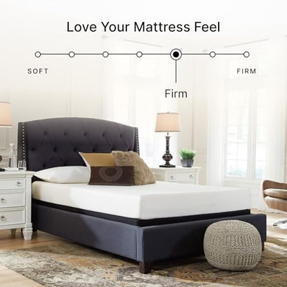 Signature Design by Ashley Twin Size Chime 8 Inch Medium Firm Gel Memory Foam Mattress with Green Tea & Charcoal Extract, Fiberglass Free, Mattress In A Box