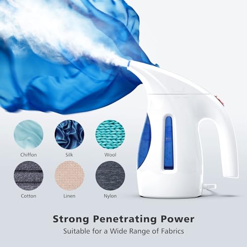 HiLIFE Steamer for Clothes, Portable Handheld Design, 240ml Big Capacity, 700W, Strong Penetrating Steam, Removes Wrinkle, for Home, Office(ONLY FOR 120V)