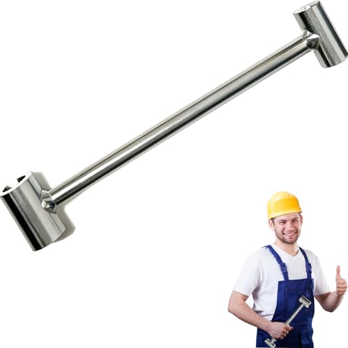 JQHUJNY Door Hinge Gap Adjusting Wrench Tool, Upgraded Rolled Steel Door Hinges Adjustment Tool, 14-19mm Gap Adjusting Wrench, Rust-Proof Door Jamb Hinge Jig for Residential, Fire Doors, Light Sliver