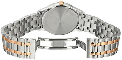 Bulova Men's Classic Two-Tone Stainless Steel 3-Hand Calendar Date Quartz Watch with Diamonds and Blue Dial Style: 98D130