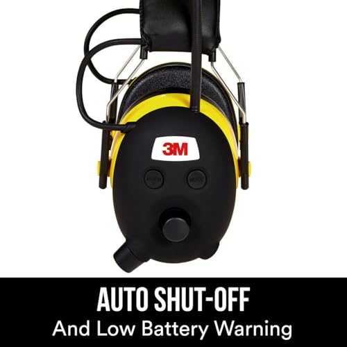 3M - 90541-80025T WorkTunes AM/FM Hearing Protector with Audio Assist Technology, 24 dB NRR, Ear protection for Mowing, Snowblowing, Construction, Work Shops