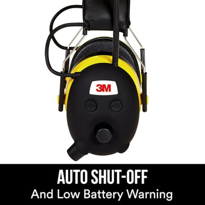 3M - 90541-80025T WorkTunes AM/FM Hearing Protector with Audio Assist Technology, 24 dB NRR, Ear protection for Mowing, Snowblowing, Construction, Work Shops