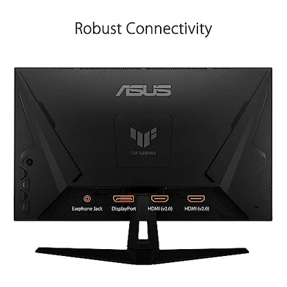 ASUS TUF Gaming 27” 1440P HDR Monitor (VG27AQ3A) – QHD (2560 x 1440), 180Hz, 1ms, Fast IPS, 130% sRGB, Extreme Low Motion Blur Sync, Speakers, Freesync Premium, G-SYNC Compatible, HDMI, DisplayPort