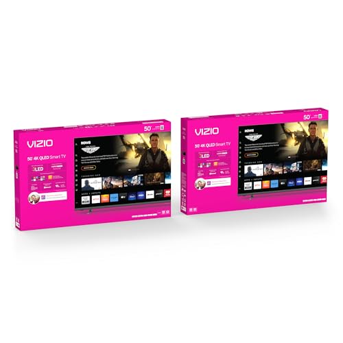 VIZIO 50-inch Quantum Pro 4K 120Hz QLED HDR10+ Smart TV with Dolby Vision, Active Full Array, 240Hz @ 1080p PC Gaming, WiFi 6E, Apple AirPlay, Chromecast Built-in, M50QXM-K01, 2023 Model