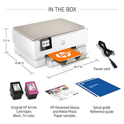 HP ENVY Inspire 7255e Wireless Color Thermal Inkjet Printer, Print, scan, copy, Easy setup,Mobile printing, Best-for-home, 3 month Instant Ink trial included