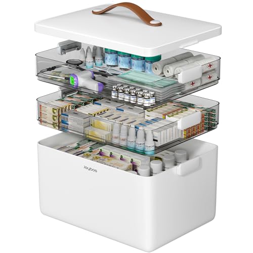 CTIME 3-Tier Medicine Organizer - Portable Medicine Cabinet with Handle