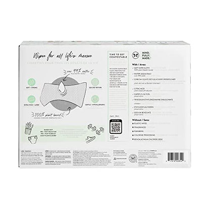 The Honest Company Clean Conscious Multi-Use Wipes | Hypoallergenic + Unscented for Sensitive Skin | Over 99% Water, Compostable, Plant Based, Baby Wipes | Geo Mood, 576 Count