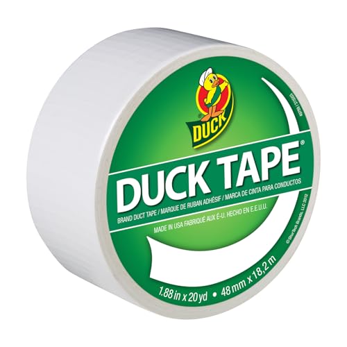 Duck Tape Brand Color Duct Tape, 1.88 in x 20 yds, White, Single Roll