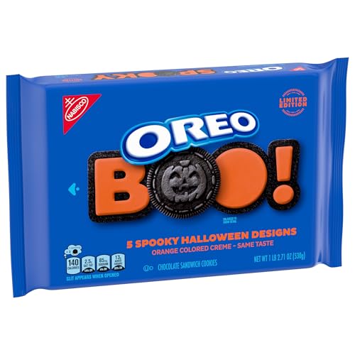 OREO Orange Creme Chocolate Sandwich Cookies, Limited Edition, Halloween Cookies, 18.71 oz