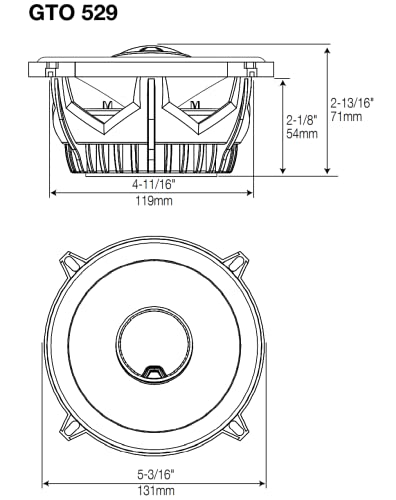 JBL GTO609C 270 Watts 6-1/2" Premium Car Audio Component Stereo Speaker System with Patented Plus One Woofer-Cone Technology