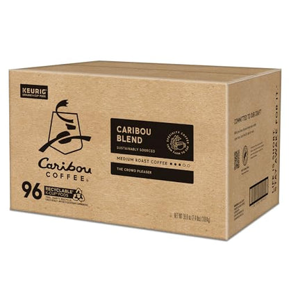 Caribou Coffee Caribou Blend Keurig Single-Serve K-Cup Pod, Medium Roast Coffee, 96 Count