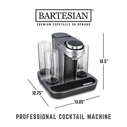 Bartesian Professional Cocktail Machine, 5 Premium Glass Bottles, 55306