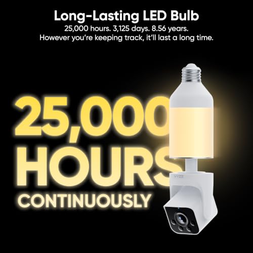 WYZE Bulb Cam - 2K HD Smart Light Bulb Security Camera, E26 Socket