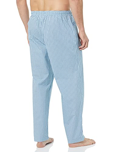 Amazon Essentials Men's Straight-Fit Woven Pajama Pant, Blue Geo Print, X-Large