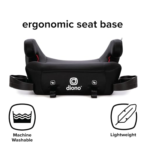 Diono Solana 2 XL 2022, Dual Latch Connectors, Lightweight Backless Belt-Positioning Car, 8 Years 1 Booster Seat, Black