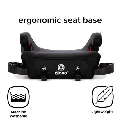 Diono Solana 2 XL 2022, Dual Latch Connectors, Lightweight Backless Belt-Positioning Car, 8 Years 1 Booster Seat, Black