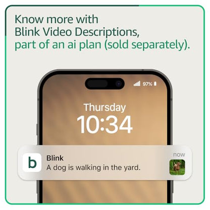 Blink Video Doorbell – Head-to-toe HD view, two-year battery life, and simple setup. Required Sync Module not included – Add-On (Black)