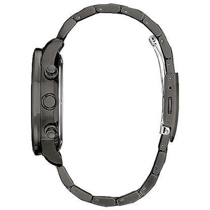 Citizen Men's Eco-Drive Sport Casual Brycen Weekender Chronograph Gray Stainless Steel Watch, 12/24 Hour Time, Date, Luminous Markers, 44mm