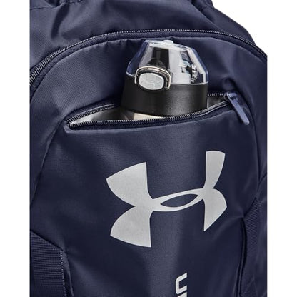 Under Armour Unisex-Adult Undeniable Sackpack , Midnight Navy (410)/Metallic Silver , One Size Fits Most