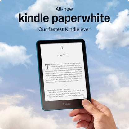 Kindle Paperwhite Essentials Bundle including All-new Kindle Paperwhite (16GB) - Jade, Plant-Based Leather Cover - Jade, and Power Adapter