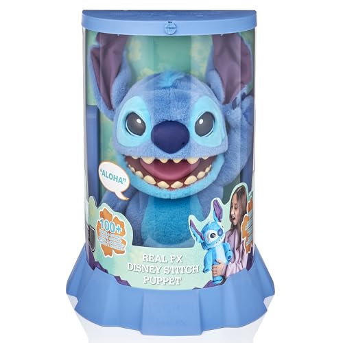 WOW! Stuff: RealFX Disney Stitch Plush from Lilo & Stitch- 18" Animatronic Plush, 100+ Action & Sound Combinations, Looks-Feels-Sounds Realistic! Stuffed Animal Plush, Ages 6+