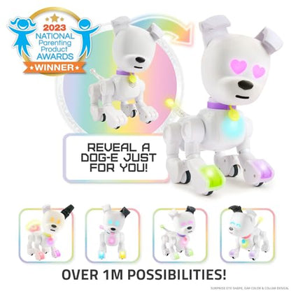 Dog-E Interactive Robot Dog with Colorful LED Lights, 200+ Sounds & Reactions, App Connected (Ages 6+)