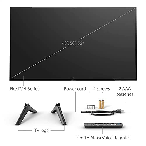 Amazon Fire TV 55" 4-Series 4K UHD smart TV with Fire TV Alexa Voice Remote, stream live TV without cable