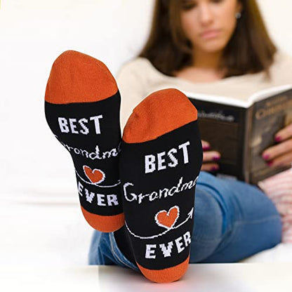 Nucinzua Mothers Day Socks Gifts for Grandma, Birthday Gifts for Women, Gifts Idea for Her Best Grandma Ever Socks for Womens