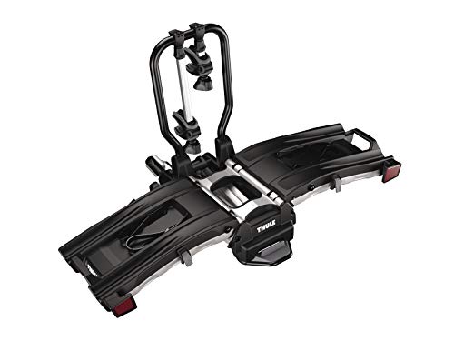 Thule EasyFold XT 2 Hitch Bike Rack - E-Bike Compatible - Fits 2" and 1, 1/4" receivers - Tool-Free Installation - Fully Foldable - Easy Trunk Access - Fully Locking - 130lb Load Capacity