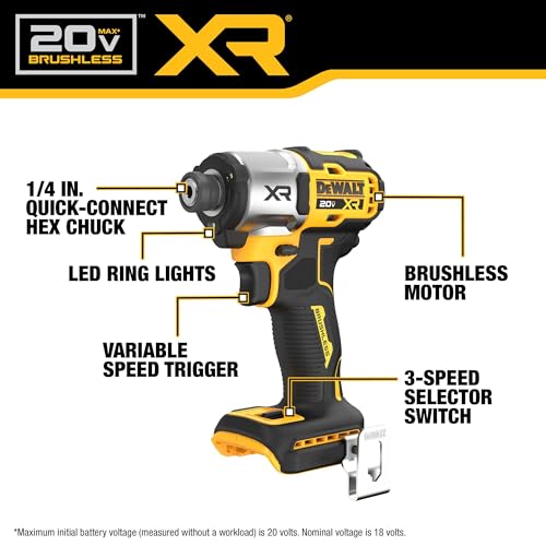 DEWALT 20V MAX XR Impact Driver and Hammer Drill Cordless Power Tool Combo Kit, Includes 2 x 4ah POWERPACK Batteries and a Charger (DCK250QQ2)