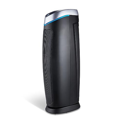 GermGuardian 5-In-1 HEPA Air Purifier for Home, Large Rooms Up To 915 Sq. Ft. with HEPA Pet Air Filter, UV-C Light & Odor Reduction, AC5250PT, 28" Tower, Black