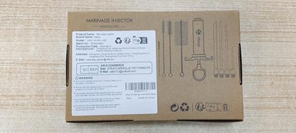 Ofargo 304-Stainless Steel Meat Injector Syringe Kit with 4 Marinade Needles for BBQ Grill Smoker, 2-oz Large Capacity, Both Paper User Manual and E-Book Recipe