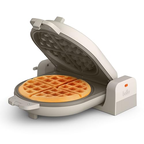 bella Fits-Anywhere™ Flip-n-Store Ceramic Belgian Waffle Maker, Oatmilk