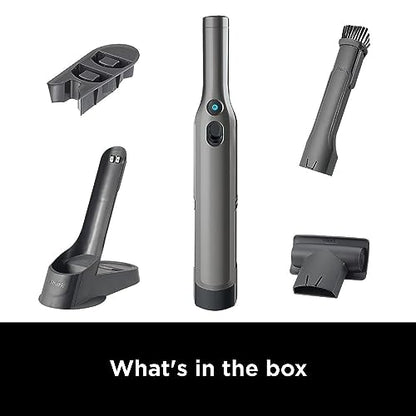 Shark WV201 WANDVAC Handheld Vacuum, Lightweight at 1.4 Pounds with Powerful Suction, Charging Dock, Single Touch Empty and Detachable Dust Cup,Graphite, Slate
