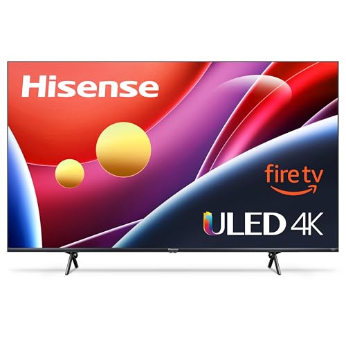 Hisense 50-Inch Class U6HF Series ULED 4K UHD Smart Fire TV (50U6HF) - QLED, 600-Nit Dolby Vision, HDR 10 plus, 240 Motion Rate, Voice Remote, Compatible with Alexa, Black