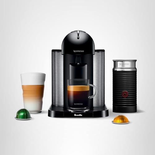Nespresso Vertuo Coffee and Espresso Maker by Breville, Matte Black with Aeroccino Milk Frother