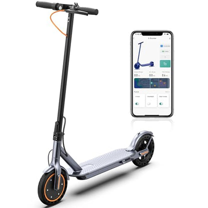 Electric Scooter, 350W Motor, 8.5'' Solid Tire, Max 21-23 Miles Range, Max 19 MPH Speed, Dual Braking, Folding Commuting Electric Scooter Adults (SP03-21Miles-350W)