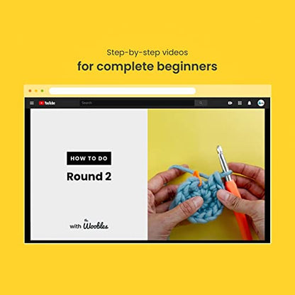 The Woobles Beginners Crochet Kit with Easy Peasy Yarn as seen on Shark Tank - with Step-by-Step Video Tutorials - Pierre The Penguin