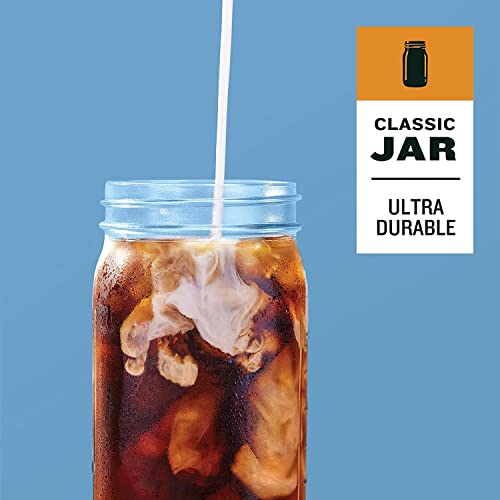 County Line Kitchen Glass Mason Jar Pitcher with Lid - Wide Mouth, 2 Quart (64 oz) - Heavy Duty, Leak Proof - Sun & Iced Tea Dispenser, Cold Brew Coffee, Breast Milk Storage, Water & More - Gray