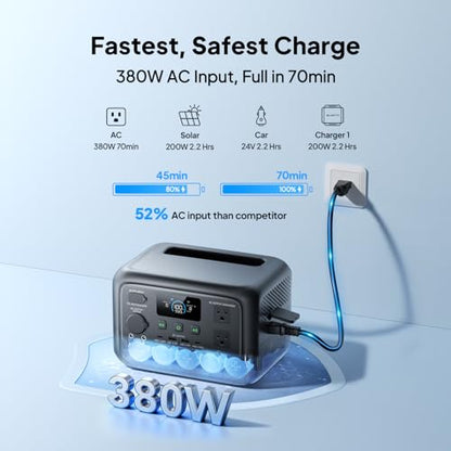BLUETTI Elite 30 V2 Portable Power Station 288Wh 600W LFP Solar Generator