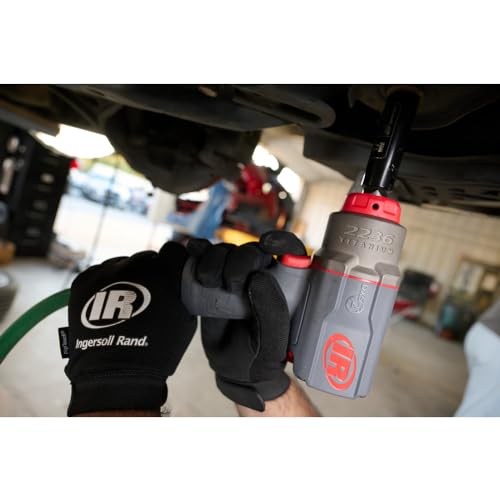 Ingersoll Rand 2236QTIMAX-2 DXS2 1/2" Air Impact Wrench, 2" Extended Anvil, Quiet, 1500 ft-lb Torque, Titanium Hammercase, Friction Ring Retainer, Pistol, Interchangeable Anvil, Multi-functional Tool