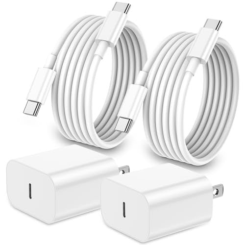 iPhone 17 16 15 Charger Fast Charging, 2Pack 20W Apple iPad USB C Wall Charger Block with 6FT USB C to C Cable for iPhone 17/Pro/Pro Max/17 Air/ 16/16 Pro/16 Pro Max/15/Plus/Pro/Pro Max