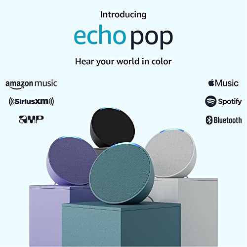 Amazon Echo Pop (newest model), Full sound compact smart speaker with Alexa, Midnight Teal